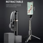 FANGTUOSI – stabilisateur de cardan portatif avec trépied obturateur Bluetooth, pour Smartphone, caméra d'action, enregistrement vidéo Vlog Live
