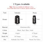 2 pièces accessoires de vélo en aluminium vélo pneu Valve capuchon Presta vtt vélo de route Tube intérieur Valve couvercle AV/FV universel voiture moto
