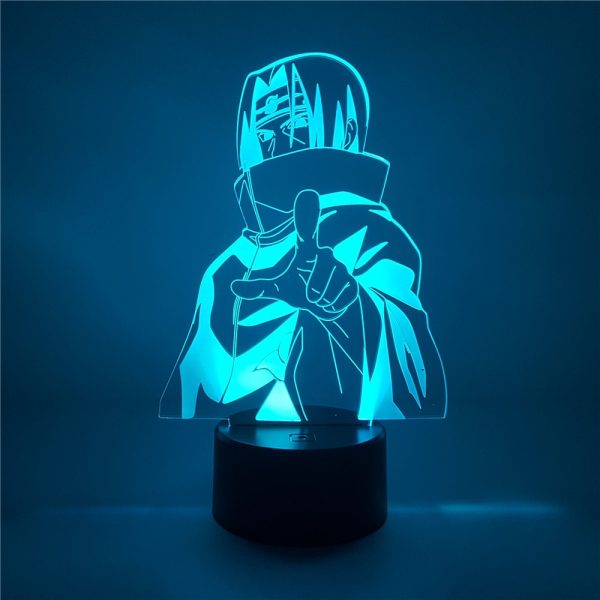 Naruto – veilleuse 3D Led en acrylique, Figurine à couleurs changeantes, modèle de collection, Uchiha Itachi