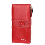 Portefeuille classique en cuir avec gravure de nom pour femme, grand porte-cartes tendance, féminin, portefeuilles de marque avec fermeture éclair, collection 2020