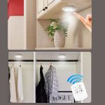 New 5W LED Wardrobe Light Adjustable Remote Control Push Button Showcase Lamp For Stairs Kitchen Bathroom Wardrobe Night Light