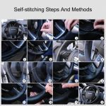 Car Steering Wheel Cover Braid On The Steering Wheel Microfiber Skid-Proof Cover Entire Single Connector 36-38cm Car-styling