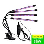 Full Spectrum Phytolamps DC5V USB LED Grow Light with Timer 15W 30W 45W 60W Desktop Clip Phyto Lamps for Plants Flowers Grow Box