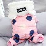 Winter Dog Clothes Hoodie Coat Big Polka Dot Cotton Coat Thicken Winter Warm Clothes for Small Dogs Puppy Sweater Dogs Pets