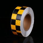 5cm*3m Car Safety Mark Warning Tape Reflective Strip Arrow Lattice Stickers For Bicycle Car Exterior Decoration Accessories