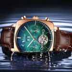 swiss famous brand watch montre automatique luxe chronograph Square Large Dial Watch Hollow Waterproof New mens fashion watches