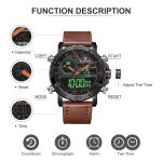 Mens Watches To Luxury Brand Men Leather Sports Watches NAVIFORCE Men's Quartz LED Digital Clock Waterproof Military Wrist Watch