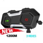 HEROBIKER Motorcycle Intercom Helmet Headset Helmet Waterproof Speaker Interphone Moto Headset Wireless Intercomunicador 1200M
