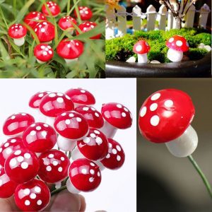 Mini champignons artificiels de 2 cm,10 pièces, mousse de Terrarium, pierreries artisanales, piquet de résine artisanat de décoration, nouvelle offre spéciale!