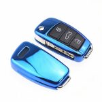 Auto Car Styling Soft TPU Key Case For Audi A1 A3 A4 A5 Q7 A6 C5 C6 Car Holder Shell Remote Cover Car-Styling keychain