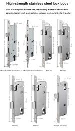 European waterproof biometric fingerprint door Locks electronic Smart door lock RFID Card code lock For Aluminum Glass Door